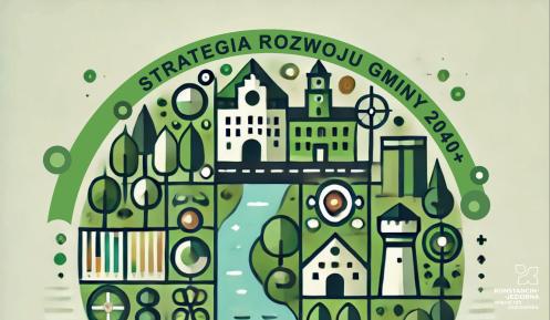grafika przedstawiająca miasto w sposób uproszczony.  