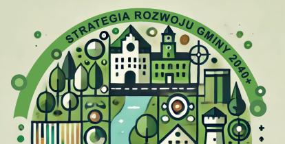 grafika przedstawiająca miasto w sposób uproszczony.  